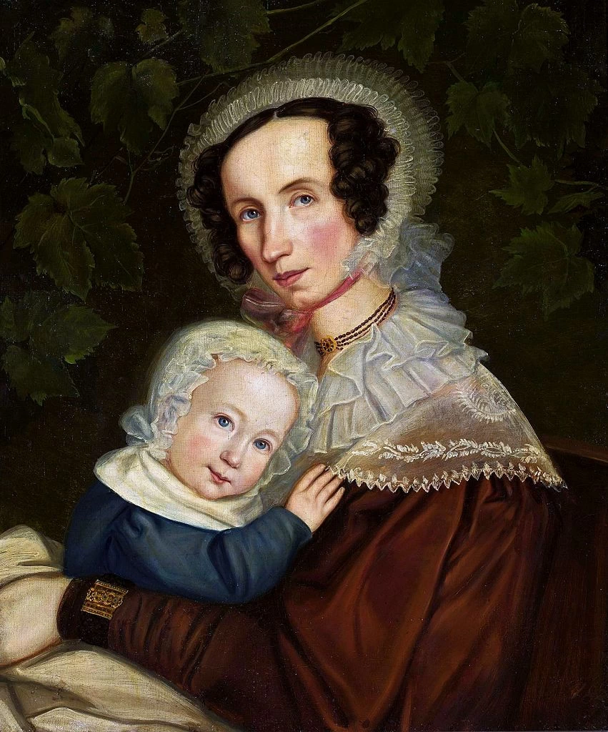 La baronessa Reinthal con la figlia - Museo Nazionale di Varsavia
